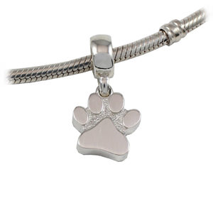 Eternity Paw Print Charm